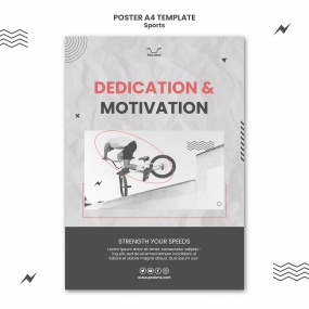 自行车运动海报模板设计